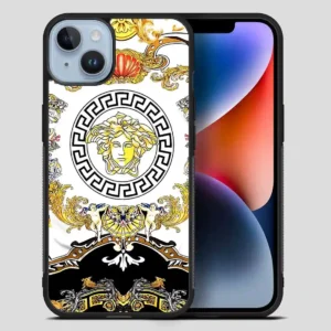 Versace Flower Collage iPhone 14 Plus Case