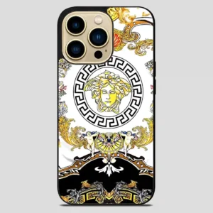 Versace Flower Collage iPhone 14 Pro Max Case