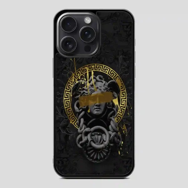 Versace Gold Luxury iPhone 15 Pro Case