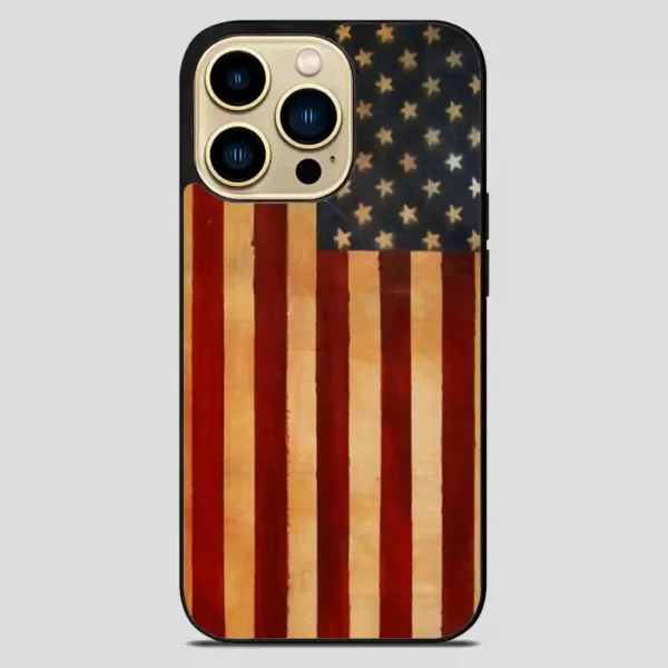 Vintage American Flag iPhone 14 Pro Max Case