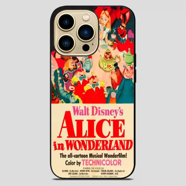 Vintage Disney Poster Alice In Wonderland iPhone 14 Pro Max Case