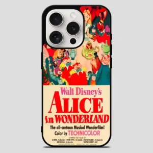 Vintage Disney Poster Alice In Wonderland iPhone 15 Pro Max Case