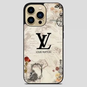 Wallpaper Lv Maps iPhone 14 Pro Max Case
