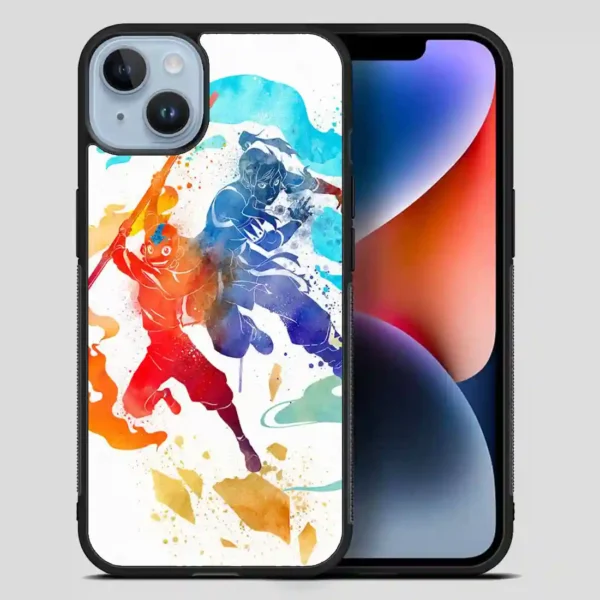 Watercolor Avatar Aang And Korra The Last Airbender The Legend Of Korra iPhone 14 Plus Case