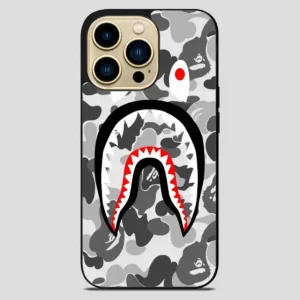 White Sark Pattern iPhone 14 Pro Max Case