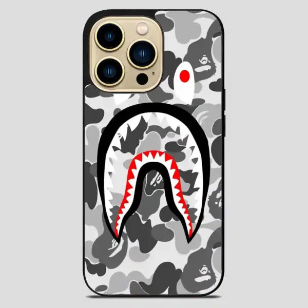 White Sark Pattern iPhone 14 Pro Max Case