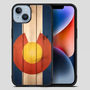 Wood Colorado State Flag Cool iPhone 14 Plus Case