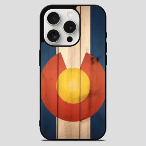 Wood Colorado State Flag Cool iPhone 15 Pro Max Case