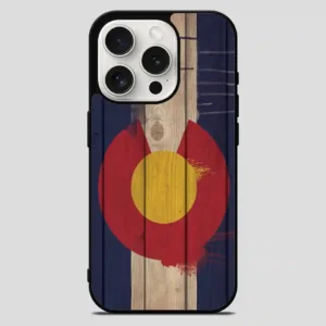Wood Colorado State Flag Retro iPhone 15 Pro Max Case
