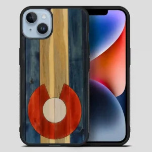 Wood Colorado State Flag Vintage iPhone 14 Plus Case