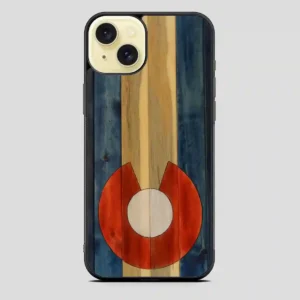 Wood Colorado State Flag Vintage iPhone 15 Plus Case