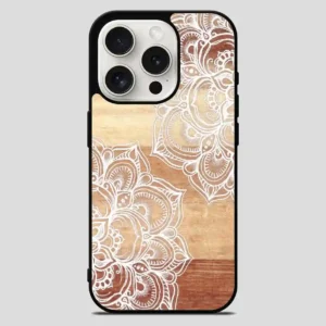 Wood Mandala iPhone 15 Pro Max Case