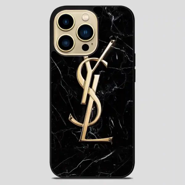 Ysl Black Marble iPhone 14 Pro Max Case