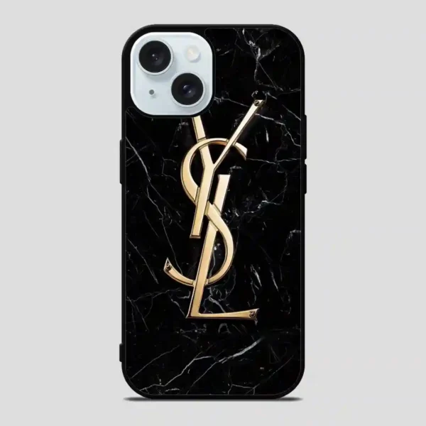 Ysl Black Marble iPhone 15 Case