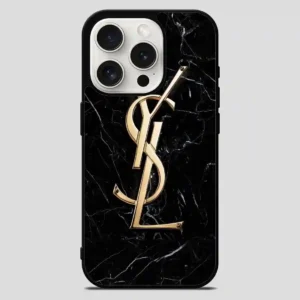 Ysl Black Marble iPhone 15 Pro Max Case