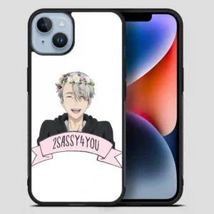 Yuri On Ice Viktor Nikiforov Flower Crown iPhone 14 Plus Case