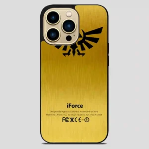 Zelda Force Logo On Gold Iforce iPhone 14 Pro Max Case
