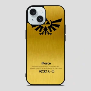 Zelda Force Logo On Gold Iforce iPhone 15 Case