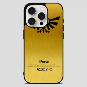 Zelda Force Logo On Gold Iforce iPhone 15 Pro Max Case