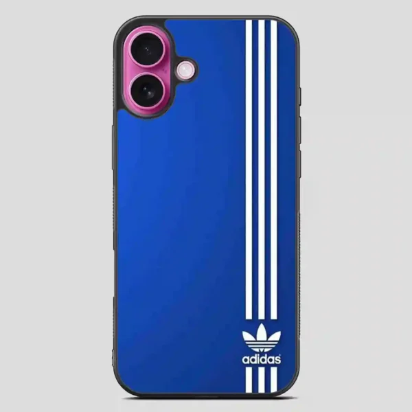 Adidas Blue Line Corner iPhone 16 Plus Case