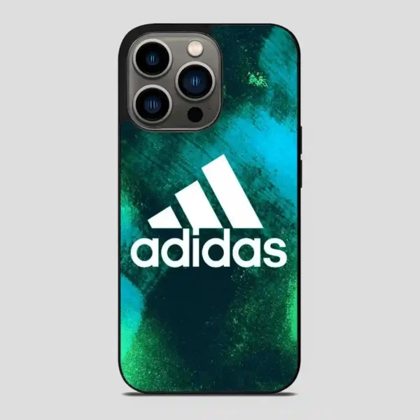 Adidas Green Galaxy iPhone 13 Pro Case