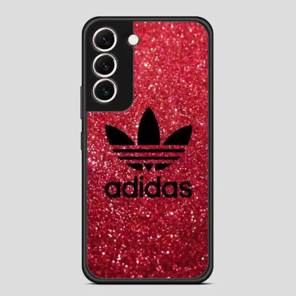Adidas Red Glitter Samsung Galaxy S22 Case