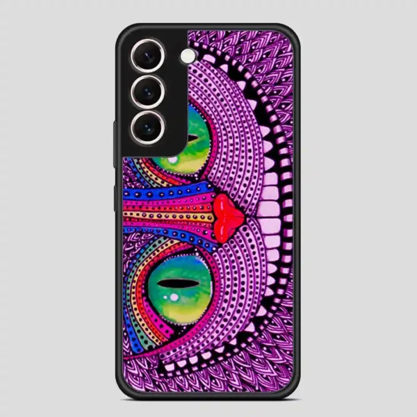 Alice In Wonderland Cat Purple Samsung Galaxy S22 Case