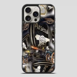 Arsenal Football Club Collage Gold iPhone 16 Pro Max Case