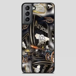 Arsenal Football Club Collage Gold Samsung Galaxy S21 Plus Case