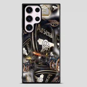 Arsenal Football Club Collage Gold Samsung Galaxy S23 Ultra Case