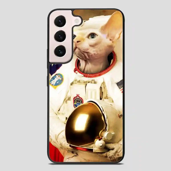Astronaut Cat Retro Samsung Galaxy S22 Plus Case