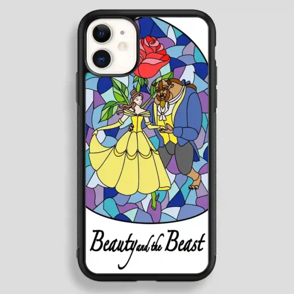Beauty And The Beast Stayned Glass iPhone 12 Case