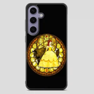 Belle Stained Glass Disney Princess Samsung Galaxy S23 Plus Case