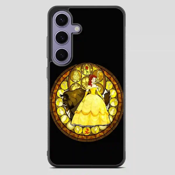Belle Stained Glass Disney Princess Samsung Galaxy S23 Plus Case