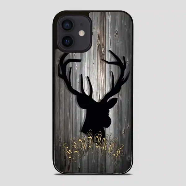 Black Head Buck iPhone 12 Mini Case