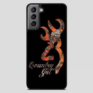 Browning Deer Camo Glitter Samsung Galaxy S21 Plus Case