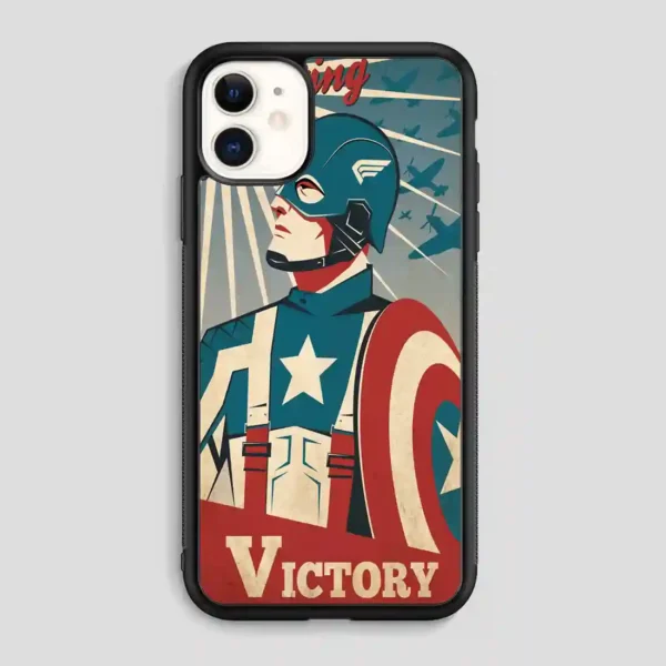Captain America Retro Poster iPhone 11 Case