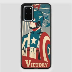 Captain America Retro Poster Samsung Galaxy S20 Plus Case