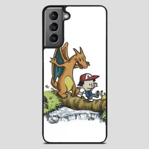 Captain Cal And A Tiger Named Hobbes Samsung Galaxy S21 Plus Case