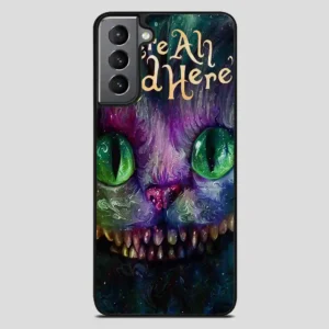 Cat Alice In Wonderland Colorful Samsung Galaxy S21 Plus Case