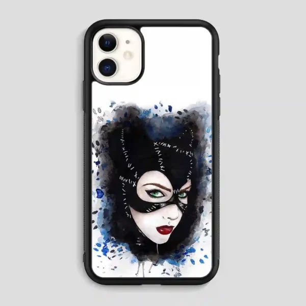 Catwoman Art Print Watercolor iPhone 11 Case