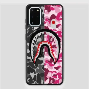 Colorfull Bape Shark Black And Pink Samsung Galaxy S20 Plus Case