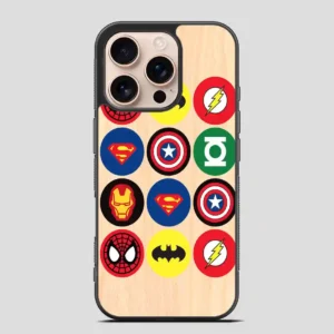 Superhero Cupcake Circles iPhone 16 Pro Case
