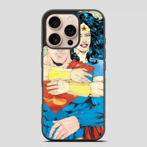 Superman And Wonder Woman Retro iPhone 16 Pro Case