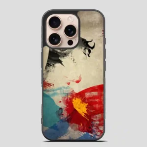 Superman Painting Watercolor Vintage iPhone 16 Pro Case