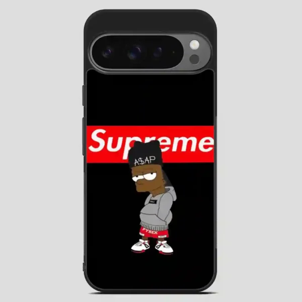 Supreme Bart Simpson Asap Rocky Google Pixel 9 Pro XL Case