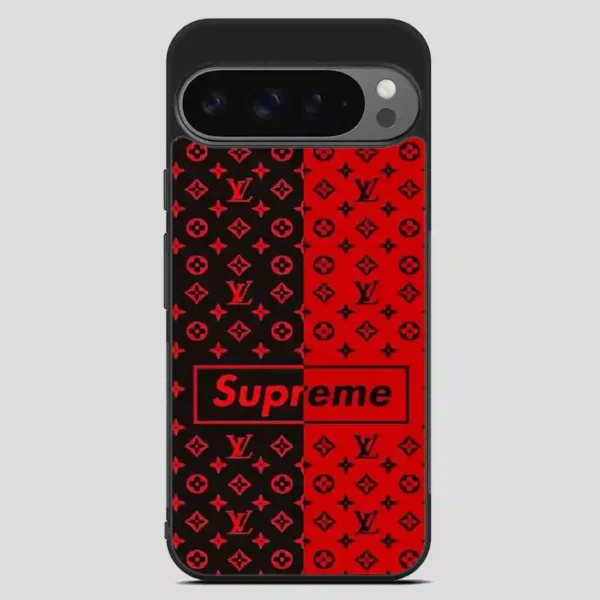 Supreme Black Red Google Pixel 9 Pro XL Case