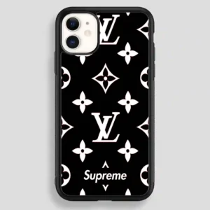 Supreme Gift Louis Vuitton Black iPhone 12 Case