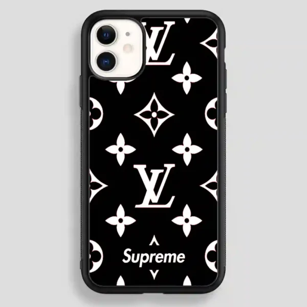 Supreme Gift Louis Vuitton Black iPhone 12 Case