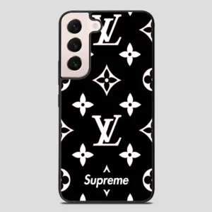 Supreme Gift Louis Vuitton Black Samsung Galaxy S22 Plus Case